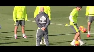 James Rodriguez se luce: menuda ruleta en el entrenamiento • Real Madrid 2016