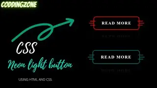 How to design neon light button animation using html & css 