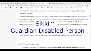 Sikkim - Register as Guardians to Differently Abled (Disabled) Persons