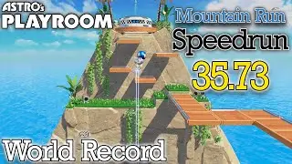 Mountain Run 35.73 Speedrun (Old) World Record! Network Speedrun in Astro's Playroom