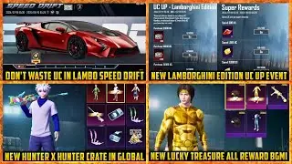 🔴 DON'T waste Uc in Lambo Speed Drift in BGMI | New uc up event | Hunter x Hunter Crates and More
