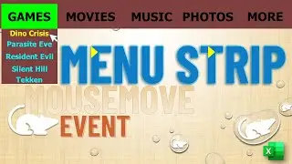 Creating an Advanced MenuStrip Using Excel VBA|Important Role of MouseMove Event