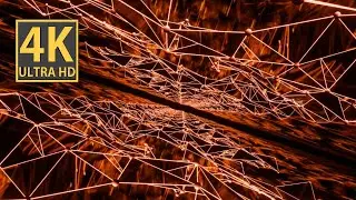 Abstract Background Video 4k Screensaver TV Red Yellow Network VJ LOOP NEON BlenderArt Visual ASMR
