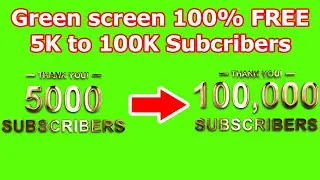 5K Subscribers Green Screen 3D Gold Text animation 100% Free download