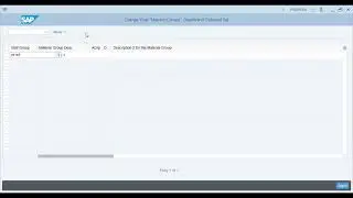 Create Material Group in SAP material Management