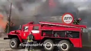 Видео масштабного пожара под Киевом