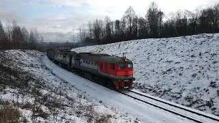 2М62-0992 с вывозным поездом // перегон Тычинино - Новосмоленская