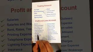 Which expense will go to Trading Account and Profit and Loss Account 