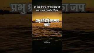 श्री हित परमानंदजी शरण जी के अनमोल वचन: प्रभु श्री हरि का जप करो ••• #premanandgovindsharanji #short