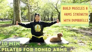 10 MIN TONED ARMS WORKOUT WITH WEIGHTS | Pilates Routine Dumbbell for Muscle strength