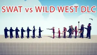SWAT Team vs WILD WEST DLC Team - Totally Accurate Battle Simulator TABS