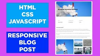 Css ile Responsive Blog Post Tasarımı | Responsive Blog Post with CSS