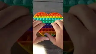Large Rainbow Heart Shape Popping Fidget Toys