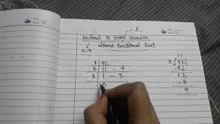 Computer: Decimal Number to Octal Number Conversion(without fractional part)