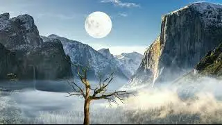 Mountain moon Free stock footage | Infinite motion loop