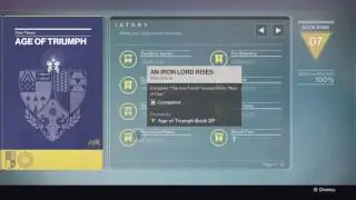 Destiny - Age of Triumph Quest & Book Fully Complete!