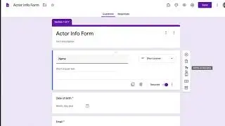 Using google forms to collect Actor info