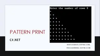 Star pattern coding in c#.net from top to bottom with one to many - dynamic length