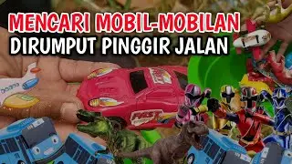 MENCARI MAINAN MOBIL - MOBILAN PESAWAT DINOSAURUS KURA - KURA POWER RANGER DI RUMPUT PINGGIR JALAN