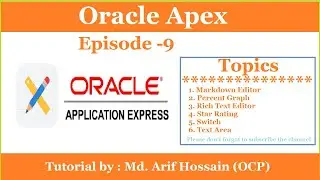 How to create Markdown Editor and Percent Graph in oracle apex
