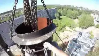 Boiler chimney dismantling