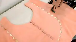 Latest Neck Design Cutting and Stitching || Neck Design with Samosa Lace