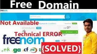 {SOLVED} Freenom Technical Error Fix in Hindi 2022 | Freenom domain Not Available Problem