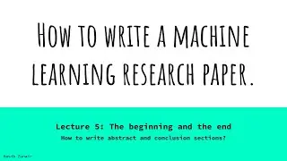 How to write abstract and conclusion sections