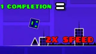 playing Stereo Madness but I increase the Speed with every completion #geometrydash
