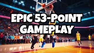 Dominating With My Inside The Arc Threat Build Scored Epic 53 Points In NBA2k24 Random Rec Match!