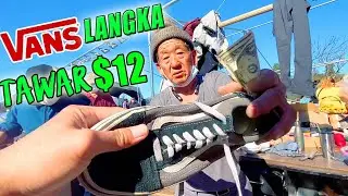 Suasana Pasar Loak Amerika,  Tawar Sneakers Bekas Mahal
