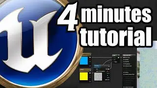 UE 4 Minutes TUTORIAL - Material IF, LERP Linear interpolation nodes. Colors based on texture.