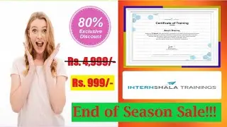 Internshala Trainings - 80% OFF Sale Offer | Industry level Certified Online Training at just Rs.999
