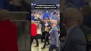 UCONN head coach Dan Hurley gets into heated confrontation with Creighton fans 
