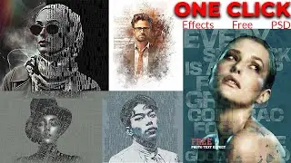 Typography Portrait Text Overlays Photo Effects For Photoshop PSD FREE