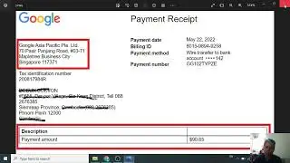 Payment Receipt of AdSense Account  2023