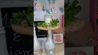 Transformei 2 garrafas de vidro #garrafadevidro #diy #handmade