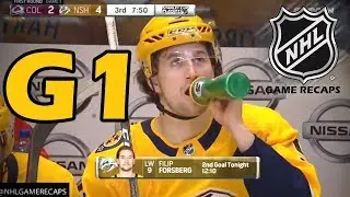 Colorado Avalanche vs Nashville Predators. 2018 NHL Playoffs. Round 1. Game 1. 04.12.2018. (HD)