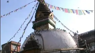 Small stupa of Buddha in one of the courtyards of Kathmandu.