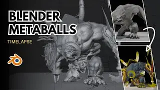 Modelling and Sculpting a Dark Fantasy Creature in Blender | Timelapse