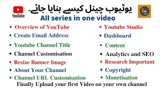 Create Youtube Channel all Series and Settings in One Video | Helpfull Tutorial in Urdu and Hindi