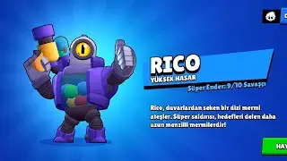 Yeni Süper Ender Karakter " RICO "🔥16.000 Kupa🏆 Brawl Stars ❤️‍🔥