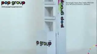 Rectangle Auto Pop™ Table With Bin - Pop Group Patented Pop Up Displays