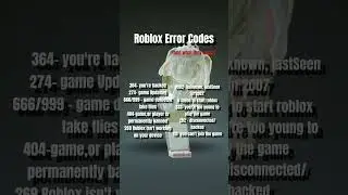 Roblox Error Codes Meaning🤫