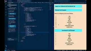 lesson w08: Ordered and Unordered List