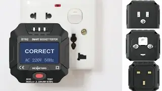 Digital Sockets Tester RCD GFCI Electric Grounding UK EU US