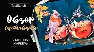 │ОБЗОР НА МОЙ СКЕТЧБУК 📓│ TsuSketch │Скетчинг маркерами│
