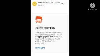 GJU Exam # Delivery Incomplete # Recipient Inbox Full 