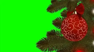 Christmas Tree, Decoration, Lights Green Screen - Animated Holiday Effects Video