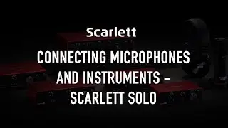 Connecting microphones and instruments - Scarlett Solo